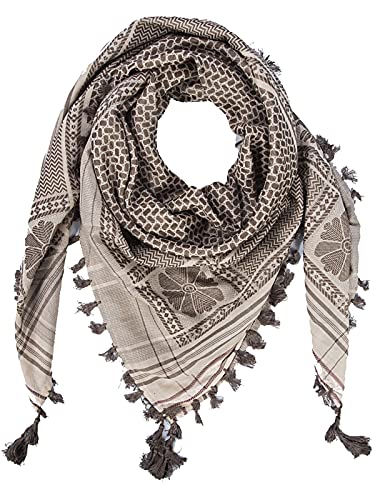 Image of Merewill Cotton Shemagh Tactical Desert Wrap Keffiyeh Head Neck Arab Scarf For Men 49 inchx49 inch