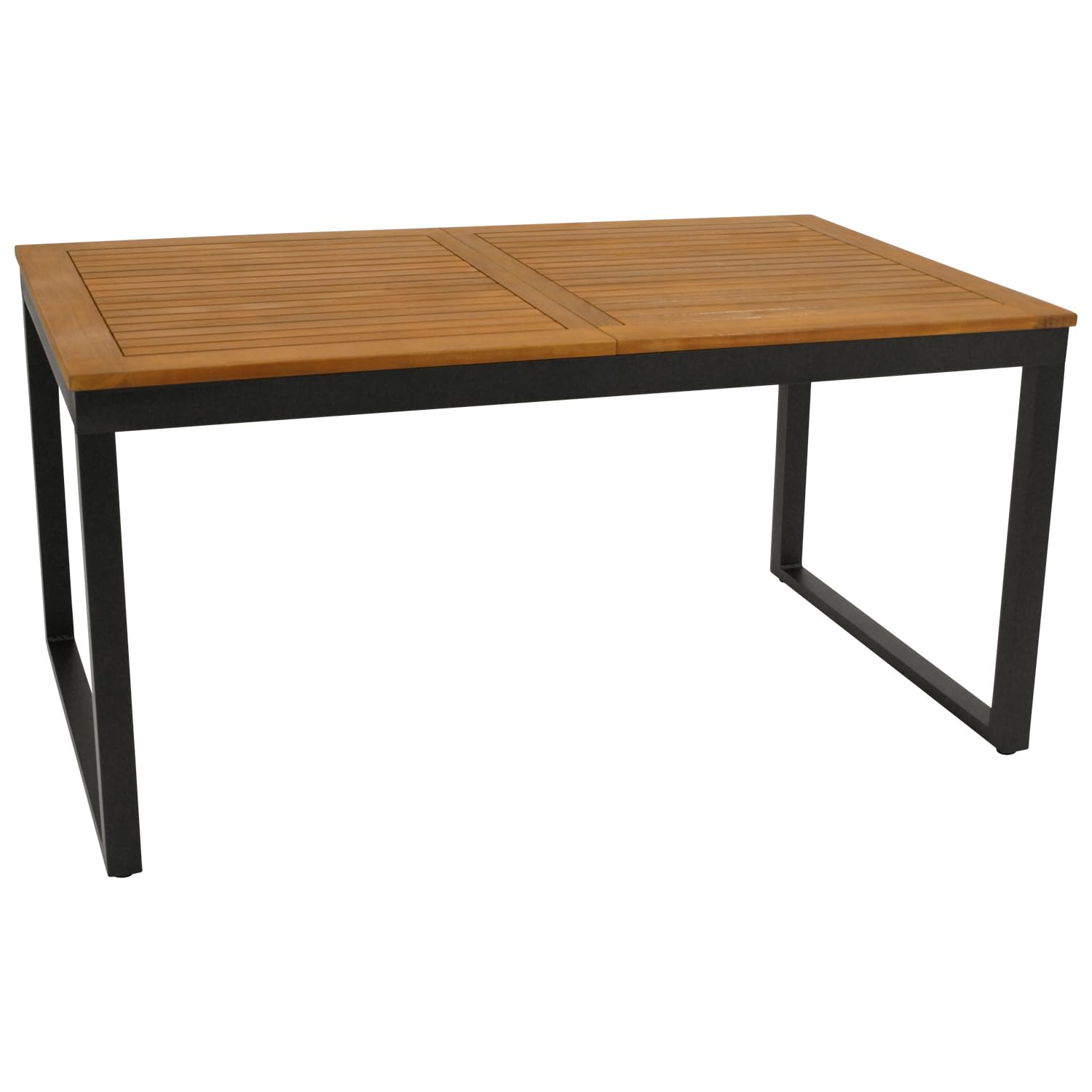 DEGAMO Ausziehtisch Gartentisch ausziehbar RIVELLO 150/200x90cm, Aluminium anthrazit + Akazienholz geölt, Outdoor, FSC-Zertifiziert