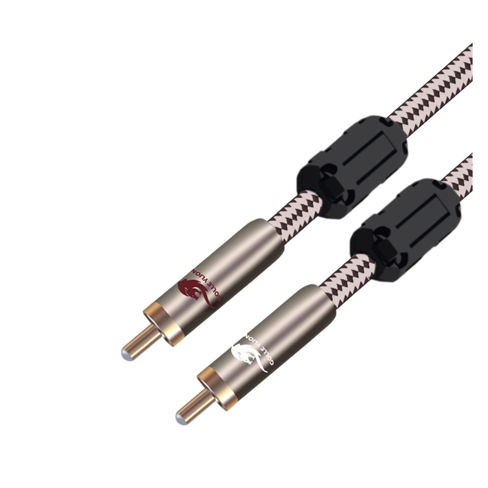 Artemisia Câble Coaxial RCA Spdif RCA Mâle à Mâle Compatible avec Projecteur AMP Subwoofer HiFi Audio/Vidéo Câble Sheilding 1M 2M 3M 5M 8M 10M (Color : Svart, Size : 5meter)