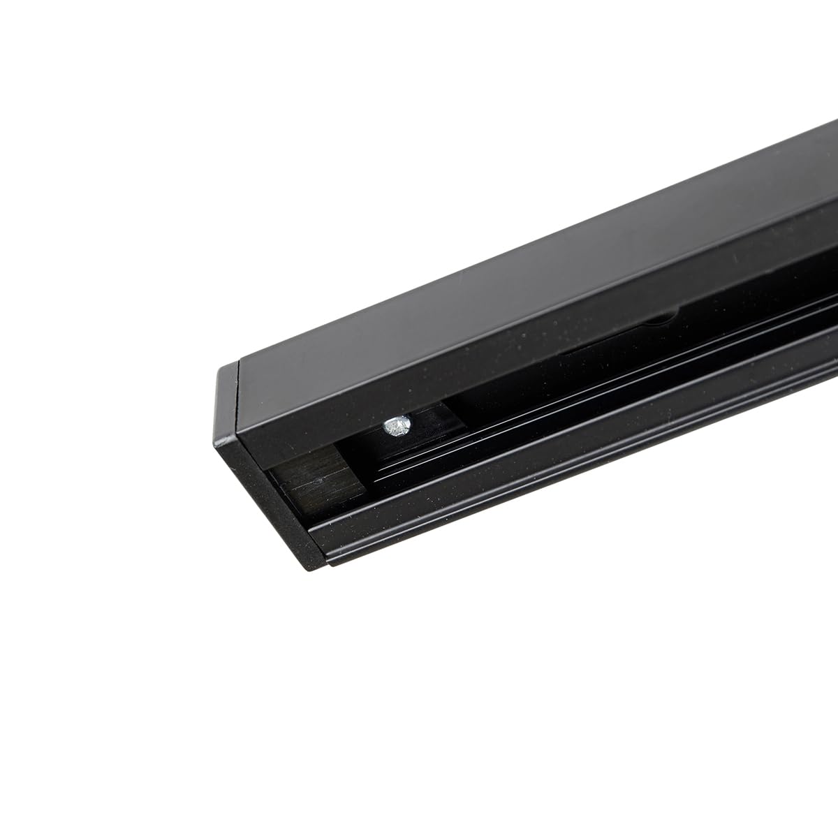 QAZQA Sistema de carril moderno negro 4 luces monofásico - Yade Aluminio/Acero Alargada Adecuado para LED Max. 4 x 50 Watt