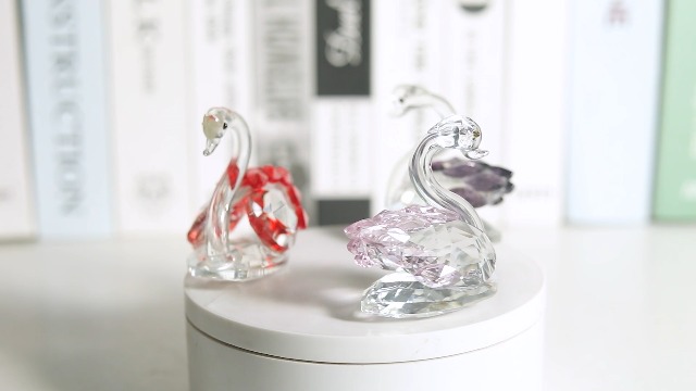 Amazon.com: JATYFING Crystal Swan Decor Glass Figurine for Home