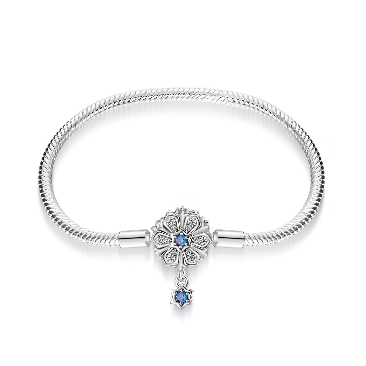 LNQOBUPulsera de Mujer plata 925 de ley con cierre a Presión Joyería Pulsera,Pulsera Mariposa con Zirconia 5A,Los Mejores Regalos para Chicas