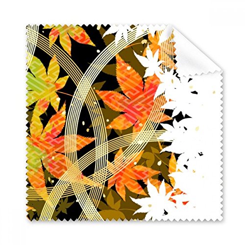 Chiffon de nettoyage géométrie feuille d'érable en tissu pour lunettes et écran de téléphone 5pcs