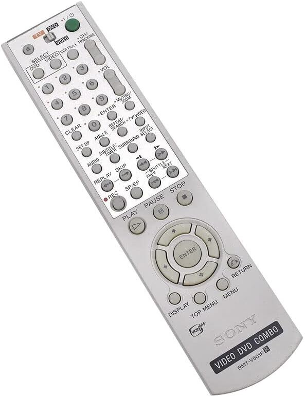 Replacement Remote Control Replace for TV/Audio/Projector for Sony RMT-V501F VHS VCR Video DVD Combo for Without Battery Cover