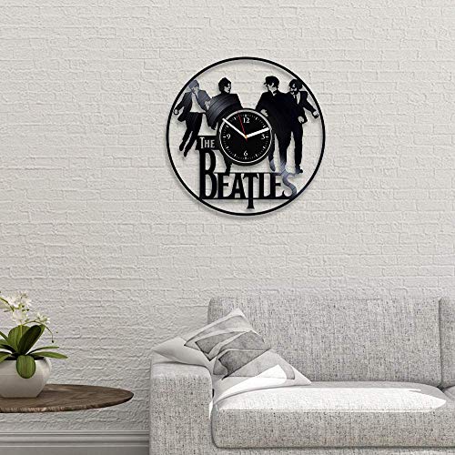 Horloge murale vinyle horloge murale Beatles horloge murale fait main anniversaire cadeau disque vinyle - Les Beatles, Paul McCartney, John Lennon, RIngo Starr, George Harrison Horloge murale vinyle horloge murale Beatles horloge murale fait main anniversaire cadeau disque vinyle – Image 4