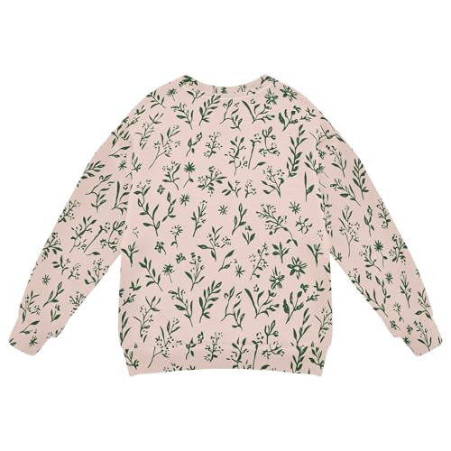 JUNZAN Florals Dahlia Gladiolus Blush Big Boys Sweatshirts Hoodies Crewneck Boys Sweat Shirt Camping 4T2