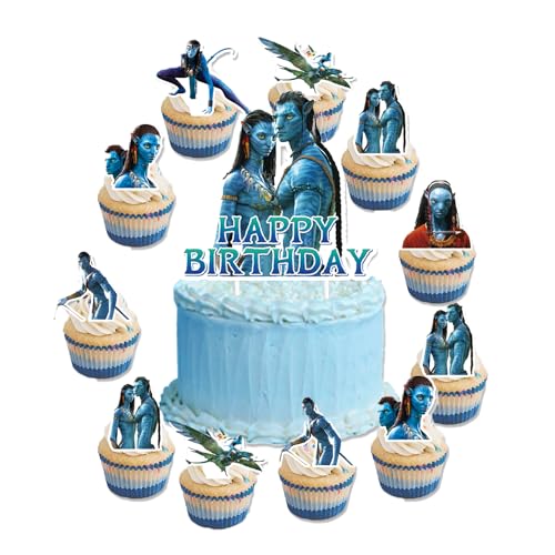 25PACK Avatars Cake Toppers Cupcake Toppers Avatars Birthday Party Decoration Cake Decorations for Avatars party Supplies