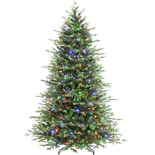 Hykolity 7.5 ft Prelit Christmas Tree, 2933 PE&PVC Realistic Branch...
