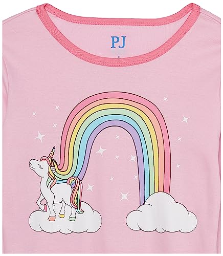 Image of The Children's Place girls Long Sleeve Top and Pants Snug Fit 100% Cotton 2 Piece Pajama Set