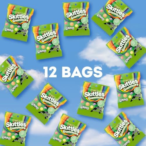 Image of SKITTLES Gummies Sour Tart Gummy Candy, Bulk Candy, Party Supplies, 4.2 oz Bags (Pack of 12)