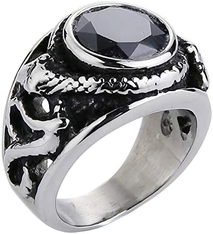 Anello In Acciaio Inossidabile Nero - Unisex, Vintage, Per Coppie, Misure 12-35 - Foto 10