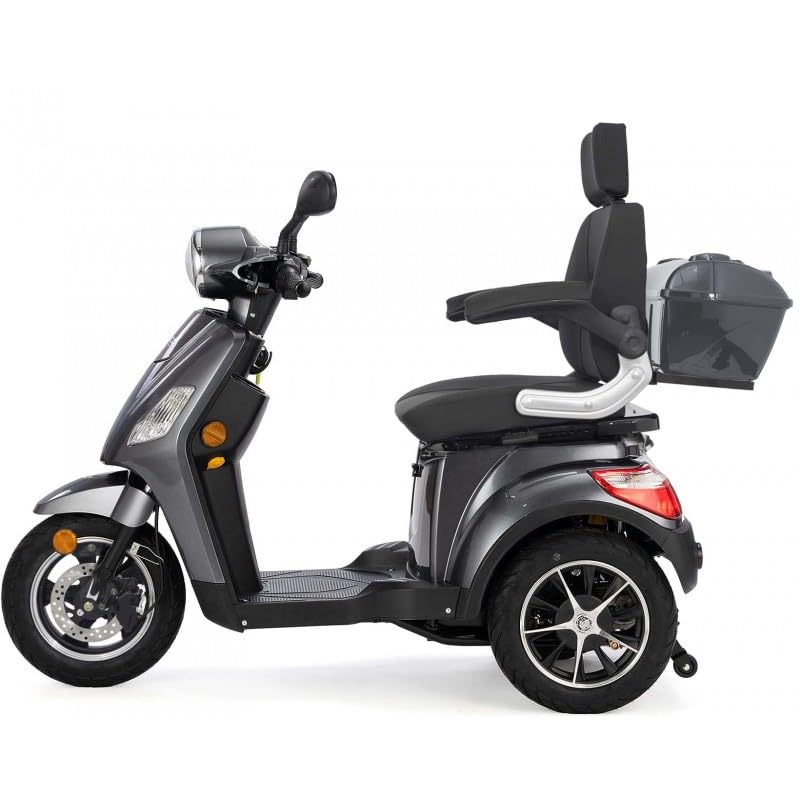 Vita Care 1000 Li Seniorenmobil 1000 W Elektro-3-Rad mit 25 km/h, Li-Ionen-Akku & bis zu 90 km Reichweite (Light Grey, Speed-15km/h)