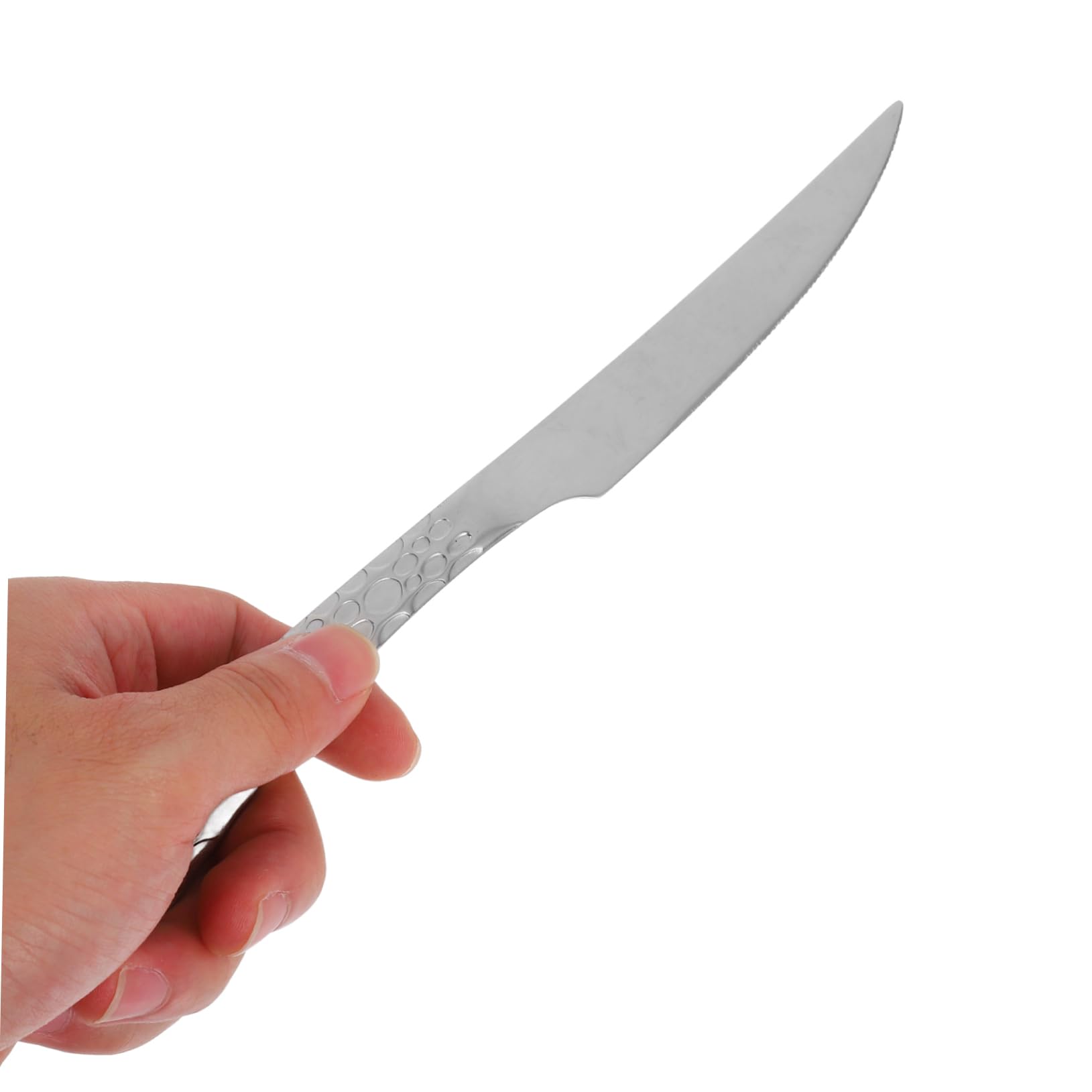 BESTOYARD 4juegos Cubertería De Acero Inoxidable De Diseño Martillado Utensilios De Cuchara Tenedor y Cuchillo Para Restaurantes y Decoración De Cocinas