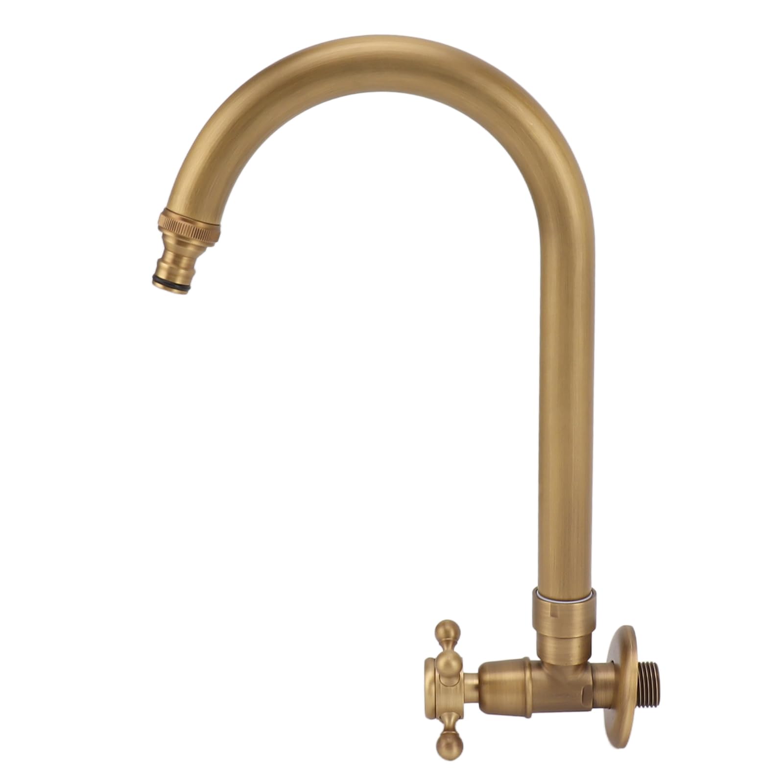 Solo Rubinetto Dell'acqua Fredda, Rubinetto per Tubo da Giardino Esterno, Rotazione a 360°, Rubinetto Dell'acqua Antico Antigelo (Bocca sottile)