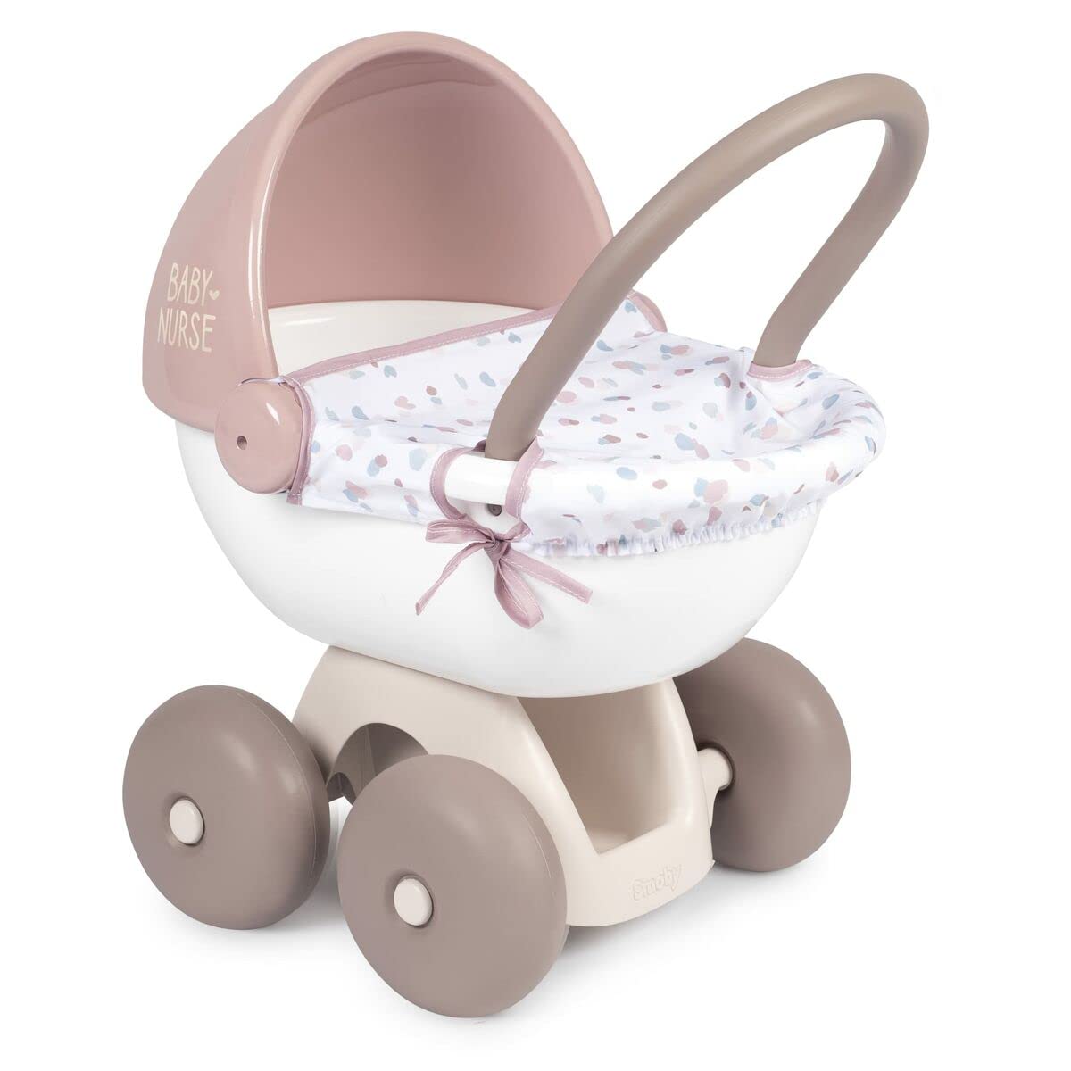 Smoby - Baby Nurse Puppenwagen - kleiner Puppenwagen für dein Püppchen bis 42 cm, mit waschbarem Stoffbezug, für Kinder ab 18 Monaten