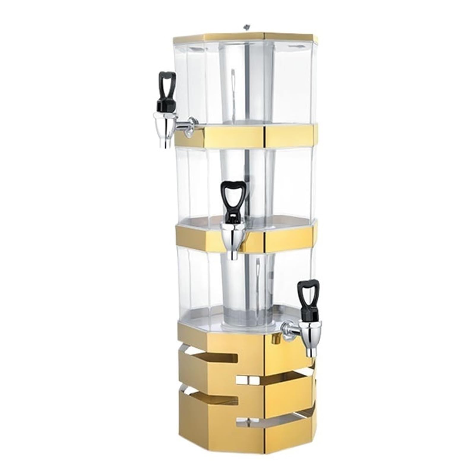 Verrerie pour fête et mariage Gold plating avec distributeur 12L