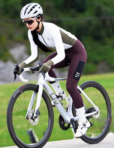 INBIKE Radlerhose Bib Pants Fahrradhose Fahrradträgerhosen Damen Lang Winter Thermo Warm Winddicht Gepolstert mit Taschen Fleece Reflektierendem Logo Atmungsaktiv Elastisch Weich Lila L