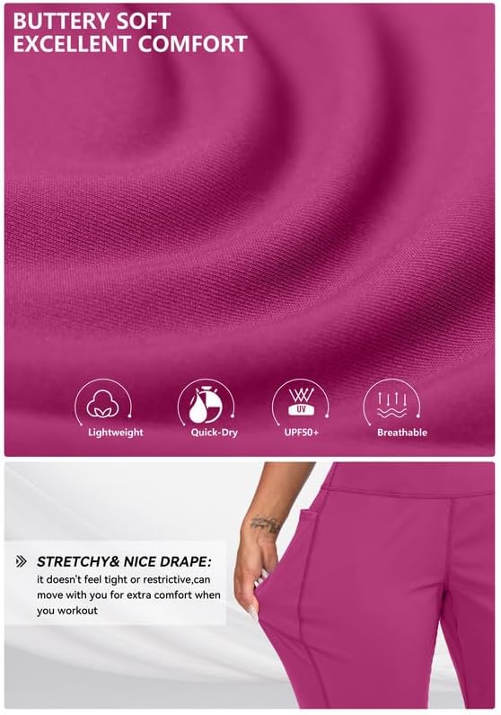 Viodia Women's Joggers with Pockets High Waisted Athletic Workout Yoga Jogger Pants for Women Tapered Sweatpants - Image 4