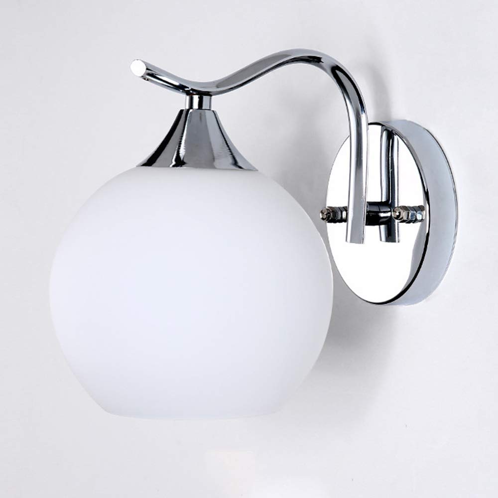 Mengjay Silver Modern Wall Light, E27 Socket Hallway Wall Mount Lamp, Industrial Indoor Sconce Suitable For Kitchen Bedroom Bar Loft Lighting, Color