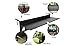 Balcony Bar Table for Railings, Outdoor Folding Deck Rail Table for Patio, Balcony Hanging Desk for Many Railings Compatible, Wooden Bar Serving Table for Porch (Walnut, M: 31.5 x 11.8 inches)
