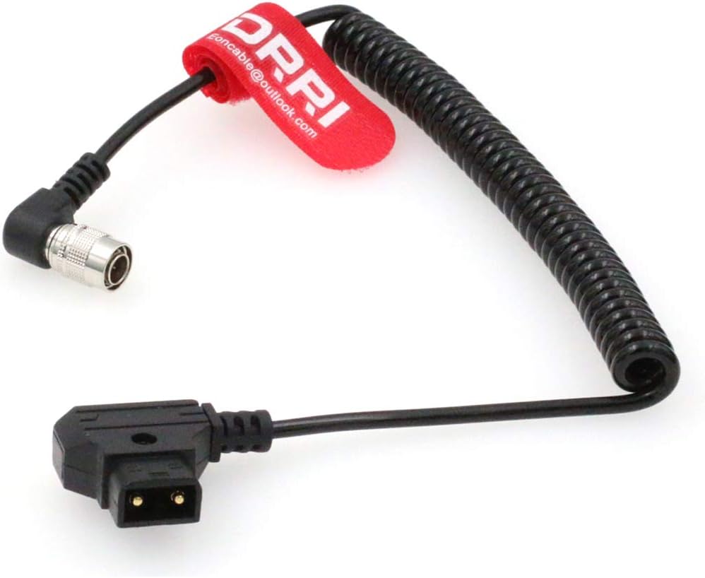 DRRI Right Angle Hirose 4pin Male to Anton Bauer D-tap Power Cable for Sound Device 302 633 644 688 788 Zoom F8 F4