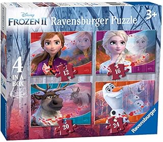 Ravensburger Disney Frozen 2 - 4 in Box (12, 16, 20, 24 Pieces) Jigsaw Puzzles for Kids Age 3 Years Up