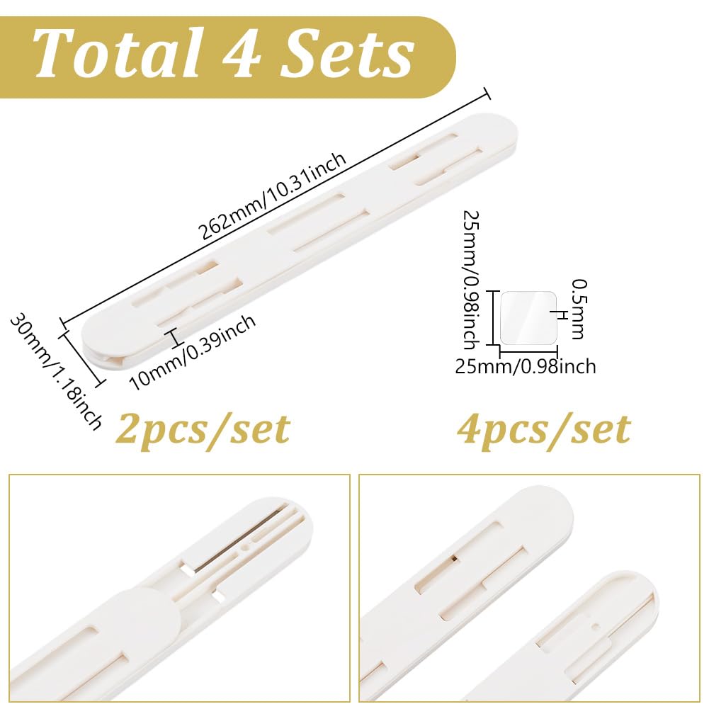 8 Pieces Pull Out Shelves Rail For Baskets And Cabinet Plastic Drawer