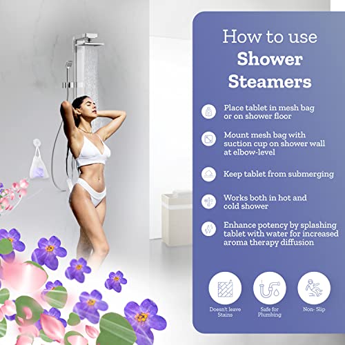 Miko Shower Steamers Aromatherapy For Women And Men, 12 Pack Essential Oil Infused Shower Bomb Aromatherapy For Stress Release & Relaxation, Valentine’s Day Gift -Lavender, Eucalyptus, Rose Assortment #TOP5