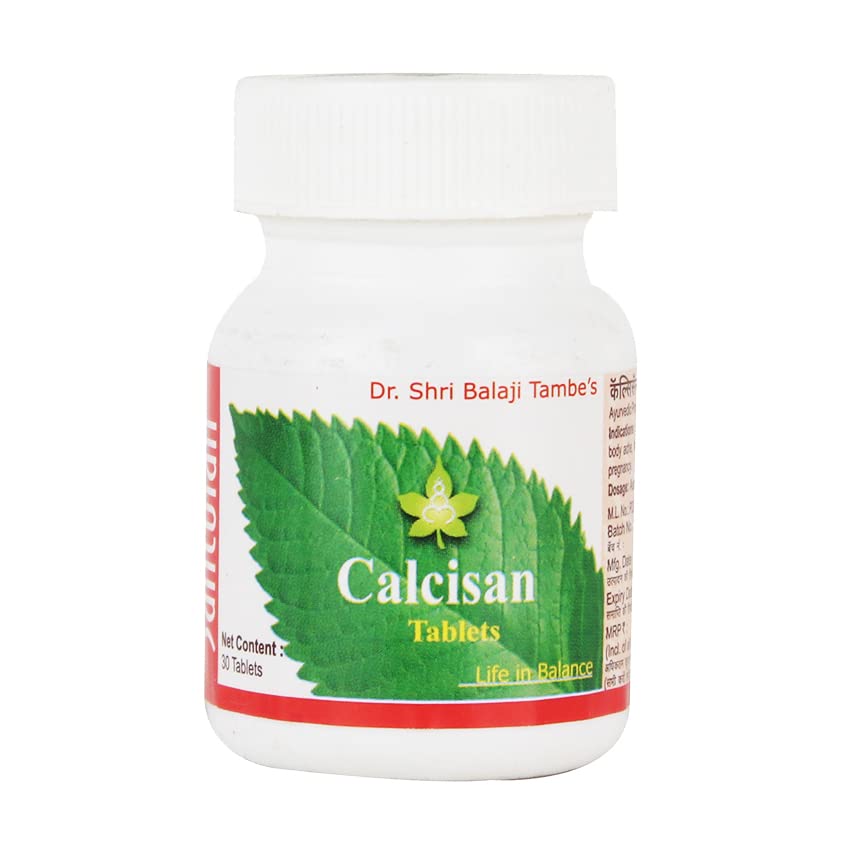 Golden Oldie HerbsSantulan Ayurveda Calcisan Tablet-30 tablets (Pack of 6) WITH Sukanthi Throat Relief Pills