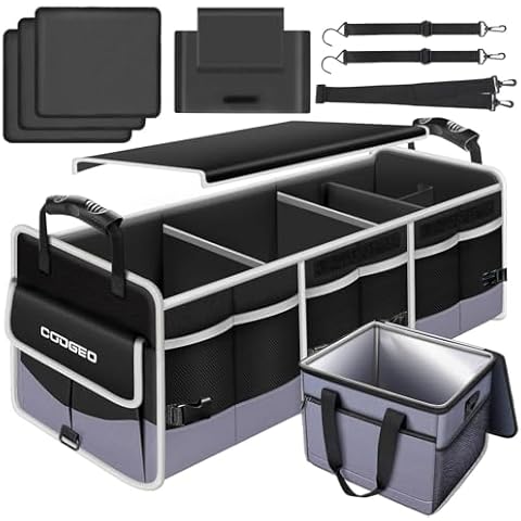 COOGEO Trunk Organizer with Cooler Cover