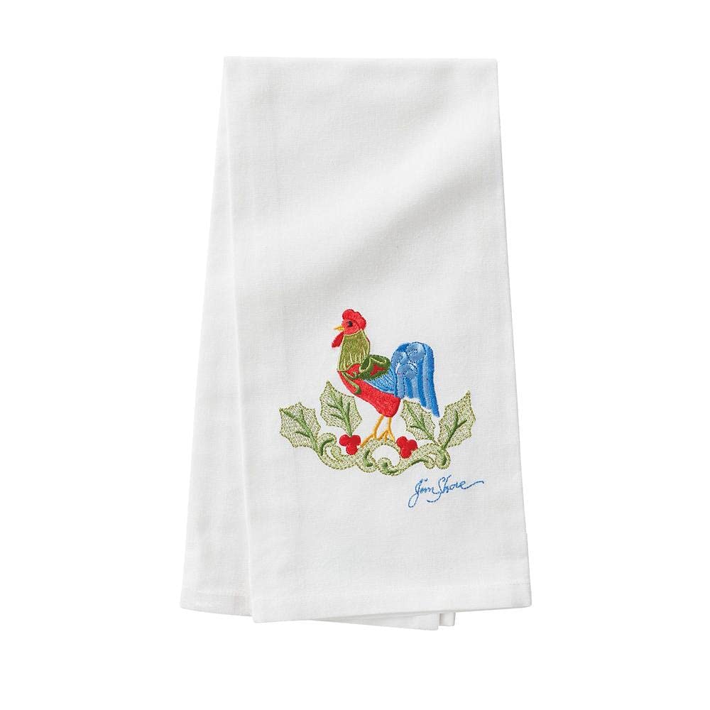 Torchon coq de Noël Jim Shore Enesco Heartwood Creek rouge vert