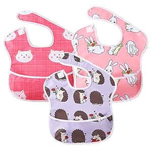 Slabbetjes baby kleine kinderen slabbetjes waterdicht korte mouwen slabbetjes voering slabbetje schort met ingebouwde…
