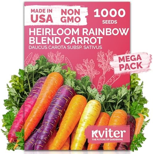 KVITER 1,000 Rainbow Carrot Seeds (Daucus Carota) - Baby Carrots ...