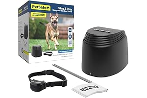 PetSafe Stay & Play Compact Wireless Pet Fence & Replaceable Battery