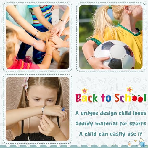 Image of EOBOH Back to School Supplies, Back to School Bracelet Mommy and Me, Prek Matching Wish Bracelets Set, Adjustable Bracelet for Boys Girls Gifts Stuff Bulk