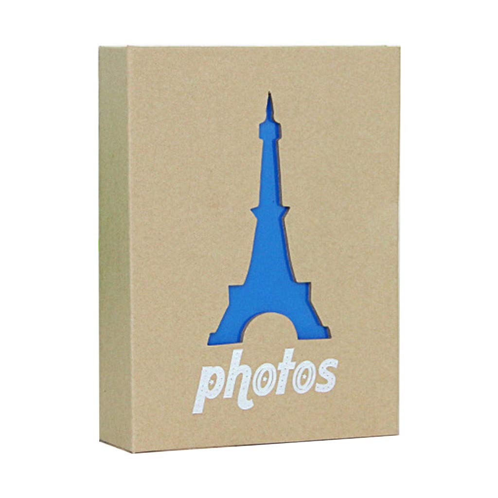 ZENN.TH 100 Pockets 4X6 Inch Photo Album Picture Storage Frame for Kids Children Scrapbooking Pictures Case Gift,Love Peach Kraft Paper Album