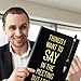 Fullhawl 8 Pcs Funny Gifts Set Sarcastic Sayings Notebooks Funny Pens Notebooks for Coworker Snarky Ballpoint Journal with Insulting Negative Quotes Work Gift for Women Employee Office(Black Gold)