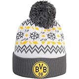 Klassischer Beanie-Stil Borussia Dortmund Winter Wonder Weihnachtsmütze Beanie Wintermütze Bommelmütze (DE/NL/SE/PL, Alphanumerisch, Einheitsgröße, Kids)