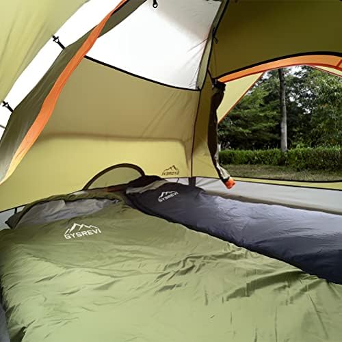 Gysrevi Camping Tent 2-3 Man Instant Pop Up Tent 2 in 1 Double Layers, Windproof Dome Tent with Rainfly, 4 Seasons Family Tent for Camping Hiking Backpacking