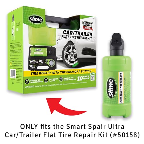 Image of Slime 10201 Sealant Replacement Cartridge Only for Smart Spair Ultra Car Flat Tire Repair Kit, 22oz