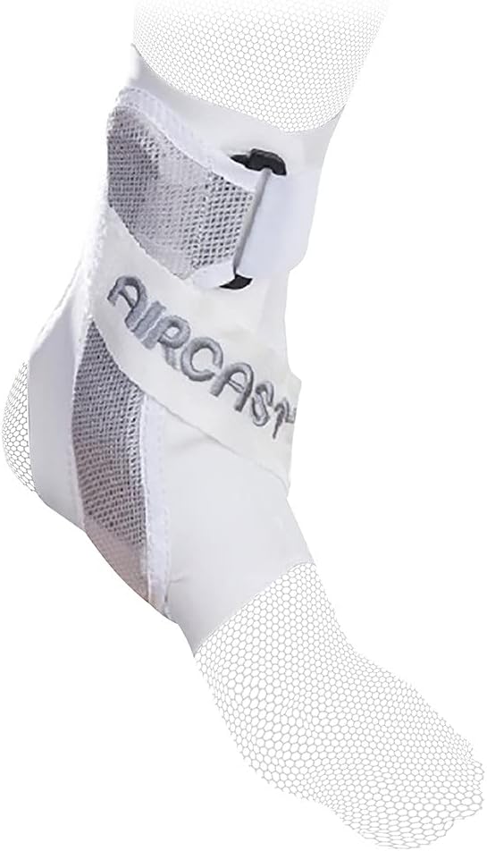 AIRCAST White A60 Ankle Brace - Exclusive As Worn by Andy Murray - Superb Yet Lightweight Support To Help Prevent & Treat Ankle Sprains Fractures Instability Tarsal Tunnel Syndrome