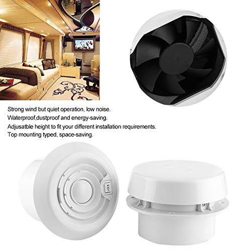 Ventilateur de camping-car 24V silencieux Walmeck à fort flux d'air réglable