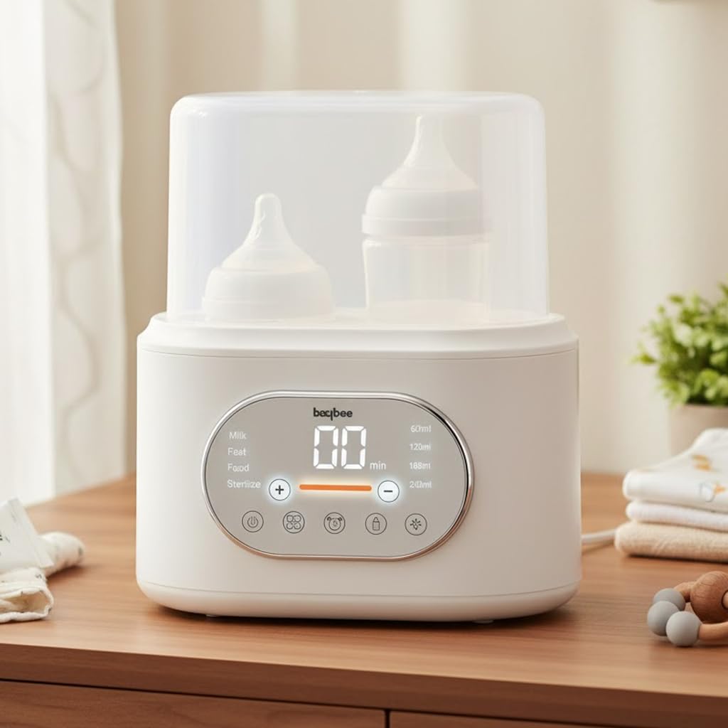 Baybee 10-in-1 Baby Bottle Warmer and Sterilizer | Sterilizer for Baby Products with Accurate Temperature Control, Timer, Thawing, Steaming & Food Heating | Bottle Warmer for Baby’s Milk Travel to Keep Warm, Night Light, Auto Shut-Off, Memory Function, BPA-Free Material-image-43