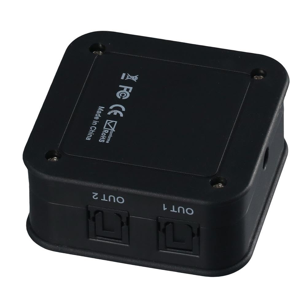 HOBBYIN Out Toslink Splitter, 3 Way Support Dolby Digital 1 in 3 Audio Splitter, Optical Cable DTS 5.1 SPDIF Toslink Optical Fiber for PS3 Blue-Ray DVD HDTV