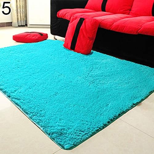 Miniatura 7 de Color caramelo suave antideslizante alfombra Flokati Shaggy alfombra sala dormitorio piso Mat Beige