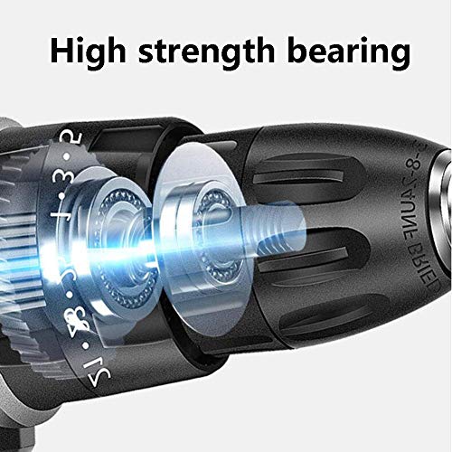Samnuerly 25 Drehmomenteinstellungen 48TV Elektro-Bohrschrauber Akku-Lithium-Ionen-Kombi-Bohrschrauber Elektroschrauber-Set LED-Beleuchtung für Heimwerker- und Heimwerkerprojekte – Bild 4