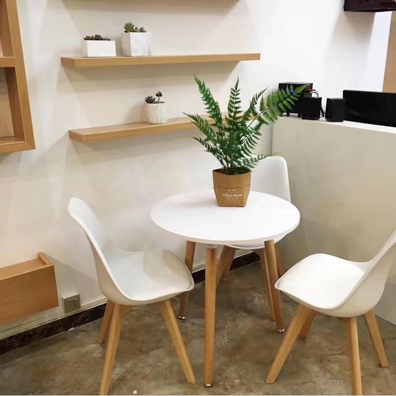Sedie da sala da pranzo sedie a conchiglia in rovere bianco, set di 4 Sedie da