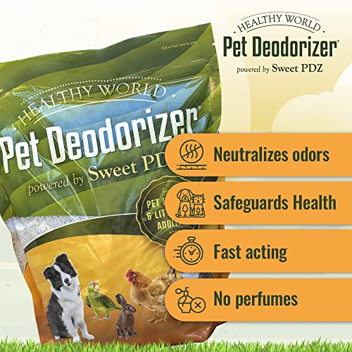 Sweet Pdz - Healthy World Pet Deodorizer - Pet Habitat & Litter Box Additive - 3.5 Lbs #TOP4
