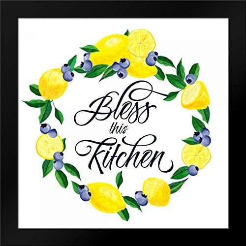 Lemon Blueberry Kitchen sign I Framed Art Print by Noonday Design