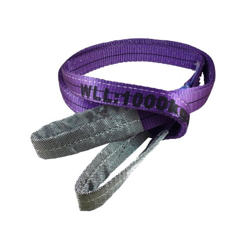 Westward Rope and Wire Duplex Webbing Lifting Sling, 1 Tonne (2 Metre), Purple, Compatible with Passenger Car